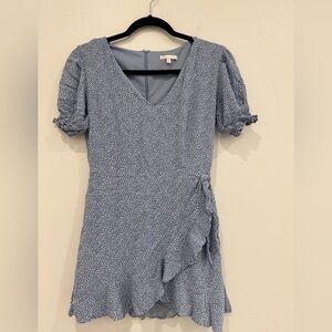 Gianni Bini Blue Polka Dot Mini Dress